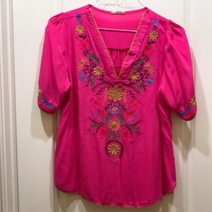 Floral embroidered blouse